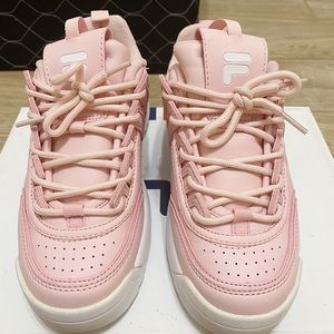 Fila Pink and White Disruptor B7